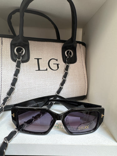 Black designer style sunglasses