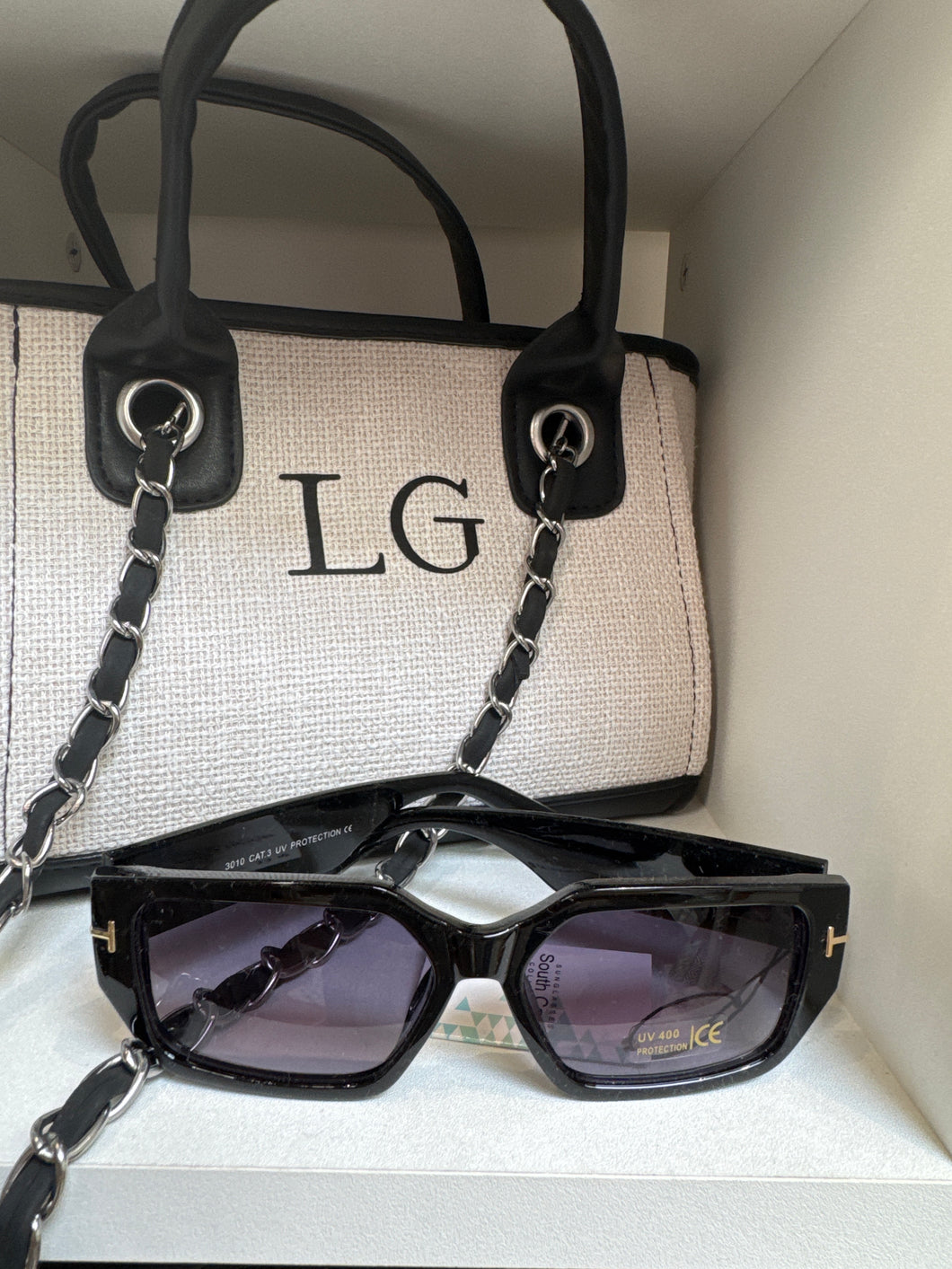Black designer style sunglasses