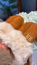 Load image into Gallery viewer, Personalised Soft Faux Fur Slippers-Chestnut