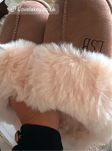 Personalised Soft Faux Fur Slippers-Mushroom