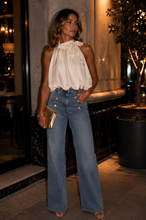 Load image into Gallery viewer, Bubble hem bow neck top