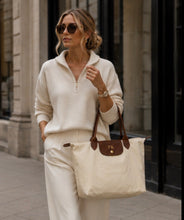 Load image into Gallery viewer, Cream Personalised Nylon Tote Bag