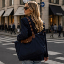 Load image into Gallery viewer, Navy Personalised Nylon Tote Bag