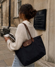 Load image into Gallery viewer, Black Personalised Nylon Tote Bag