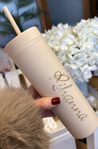 Personalised Skinny Cold Cup- Latte Cream