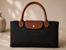 Load image into Gallery viewer, Black Personalised Nylon Tote Bag