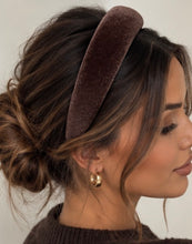 Load image into Gallery viewer, Brown velvet headband