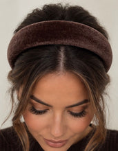 Load image into Gallery viewer, Brown velvet headband