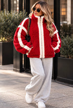 Load image into Gallery viewer, Zip up fleece jacket / Red