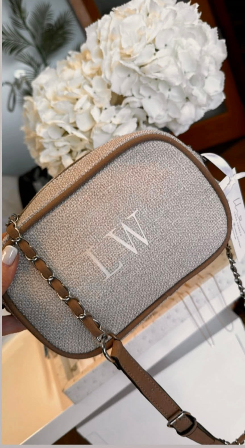 Personalised Cross Body Bag Fawn