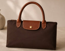 Load image into Gallery viewer, Chocolate Brown Personalised Nylon Tote Bag