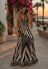 Load image into Gallery viewer, Elegant printed halter neck maxi dress