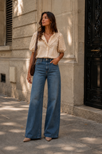 Load image into Gallery viewer, Embroidered frill blouse