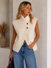 Load image into Gallery viewer, Asymmetrical knit waistcoat