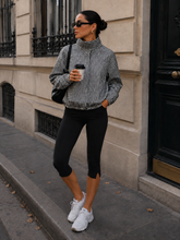 Load image into Gallery viewer, Black side split Capri pants