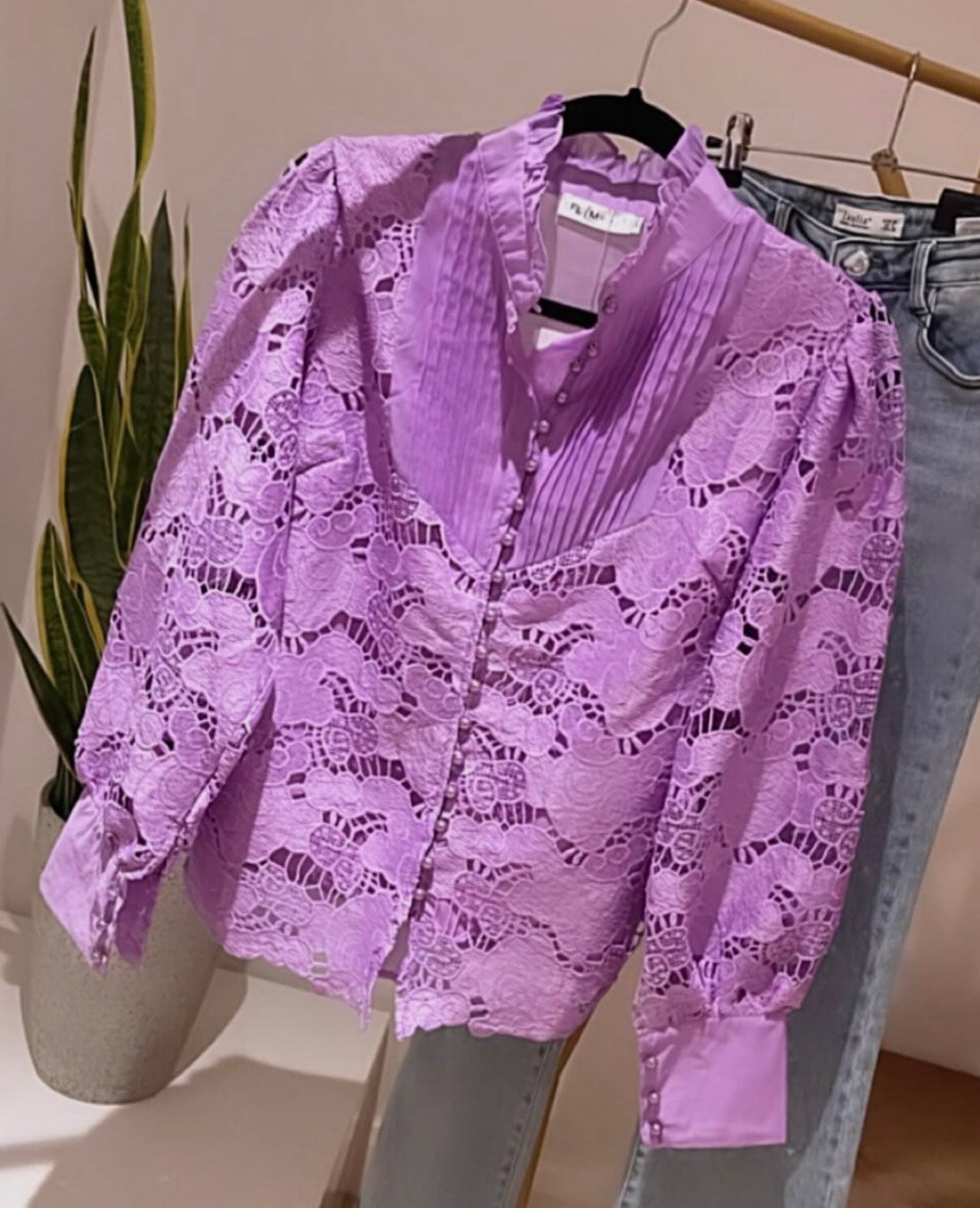 Lilac Lace Blouse