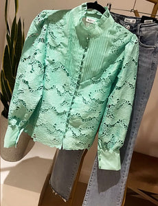 Mint Lace Blouse