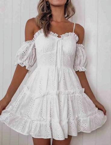 White Broderie Anglaise Dress